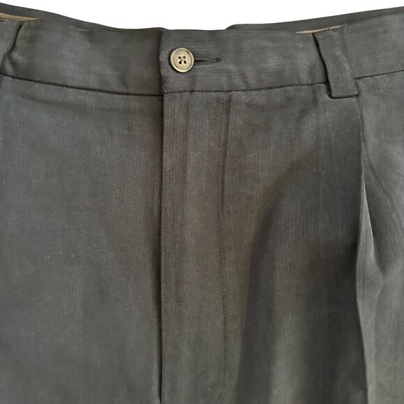 Tommy Bahama ~ Mens Black Silk Shorts ~ size 38 ~ dry cleaned and ready to wear - Picture 5 of 11